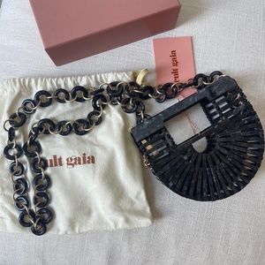 Cult Gaia SOLD OUT Gaias ark nano belt shoulder bag in black acrylic